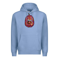 Colony Blue watercolor pumpkin leopard Premium Hoodie - RanaPortraitStore