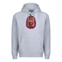 Heather Grey watercolor pumpkin leopard Premium Hoodie - RanaPortraitStore