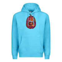 Ocean Blue watercolor pumpkin leopard Premium Hoodie - RanaPortraitStore