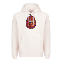 Pale Pink watercolor pumpkin leopard Premium Hoodie - RanaPortraitStore