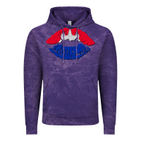 Cloud Purple cambodian flag lips Vintage Hoodie - AdoDesignShop