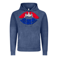 Vintage Denim cambodian flag lips Vintage Hoodie - AdoDesignShop