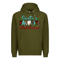 Army Green santa s favorite volleyball player Premium Hoodie - JahusDesignShop