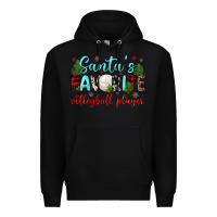 Black santa s favorite volleyball player Premium Hoodie - JahusDesignShop