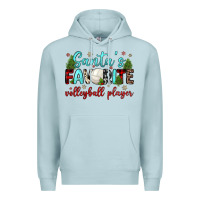 Blue Mist santa s favorite volleyball player Premium Hoodie - JahusDesignShop