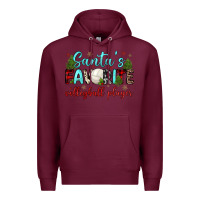 Burgundy santa s favorite volleyball player Premium Hoodie - JahusDesignShop