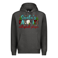 Charcoal Heather santa s favorite volleyball player Premium Hoodie - JahusDesignShop