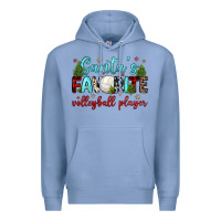 Colony Blue santa s favorite volleyball player Premium Hoodie - JahusDesignShop