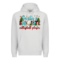 Dove Grey santa s favorite volleyball player Premium Hoodie - JahusDesignShop