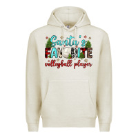 Oatmeal Heather santa s favorite volleyball player Premium Hoodie - JahusDesignShop