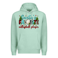 Seafoam santa s favorite volleyball player Premium Hoodie - JahusDesignShop