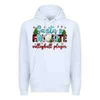 White santa s favorite volleyball player Premium Hoodie - JahusDesignShop