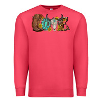 Cardinal western love bull skull with gemstone and sunflowe Premium Sweatshirt - texasbilliewilder