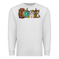 Oatmeal Heather western love bull skull with gemstone and sunflowe Premium Sweatshirt - texasbilliewilder