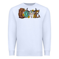 White western love bull skull with gemstone and sunflowe Premium Sweatshirt - texasbilliewilder