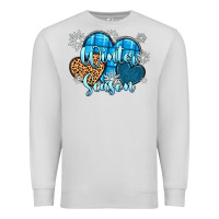 Dove Grey snow hearts winter season Premium Sweatshirt - Zillion Design Studio
