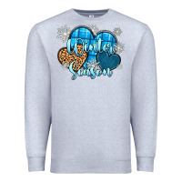 Heather Grey snow hearts winter season Premium Sweatshirt - Zillion Design Studio