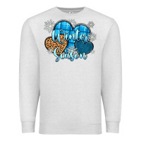Oatmeal Heather snow hearts winter season Premium Sweatshirt - Zillion Design Studio