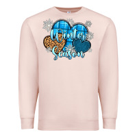 Pale Pink snow hearts winter season Premium Sweatshirt - Zillion Design Studio