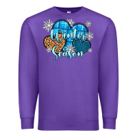Purple snow hearts winter season Premium Sweatshirt - Zillion Design Studio