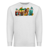 Oatmeal Heather western rodeo coffee cup Premium Sweatshirt - texasbilliewilder