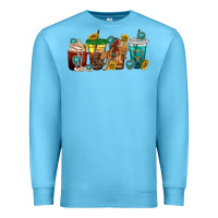 Ocean Blue western rodeo coffee cup Premium Sweatshirt - texasbilliewilder