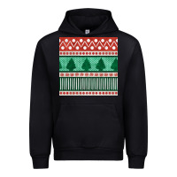 Black christmas trees hand drawn seamless pattern Urban Hoodie - BundleAndBundleShop