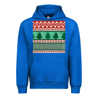 Cobalt christmas trees hand drawn seamless pattern Urban Hoodie - BundleAndBundleShop