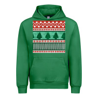 Emerald christmas trees hand drawn seamless pattern Urban Hoodie - BundleAndBundleShop