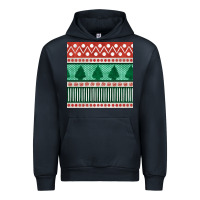 Navy christmas trees hand drawn seamless pattern Urban Hoodie - BundleAndBundleShop