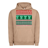 Pigment Burro christmas trees hand drawn seamless pattern Urban Hoodie - BundleAndBundleShop