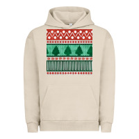 Pigment French Oak christmas trees hand drawn seamless pattern Urban Hoodie - BundleAndBundleShop