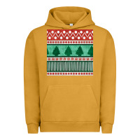 Pigment Peanut Butter christmas trees hand drawn seamless pattern Urban Hoodie - BundleAndBundleShop