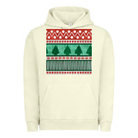 Pigment Pistachio christmas trees hand drawn seamless pattern Urban Hoodie - BundleAndBundleShop