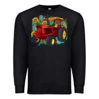 Black western tractor Premium Sweatshirt - texasbilliewilder