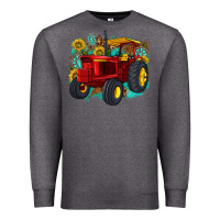 Charcoal Heather western tractor Premium Sweatshirt - texasbilliewilder