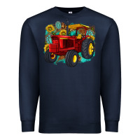 Navy western tractor Premium Sweatshirt - texasbilliewilder