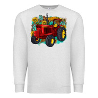 Oatmeal Heather western tractor Premium Sweatshirt - texasbilliewilder