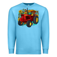 Ocean Blue western tractor Premium Sweatshirt - texasbilliewilder
