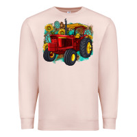 Pale Pink western tractor Premium Sweatshirt - texasbilliewilder