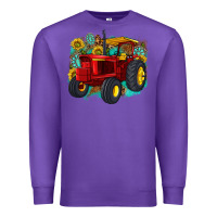 Purple western tractor Premium Sweatshirt - texasbilliewilder