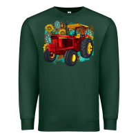 Sports Green western tractor Premium Sweatshirt - texasbilliewilder