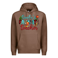 Chestnut santa s favorite teacher Premium Hoodie - JahusDesignShop