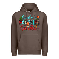 Coffee santa s favorite teacher Premium Hoodie - JahusDesignShop