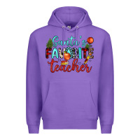 Purple santa s favorite teacher Premium Hoodie - JahusDesignShop
