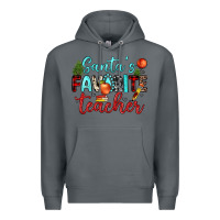 Rock santa s favorite teacher Premium Hoodie - JahusDesignShop