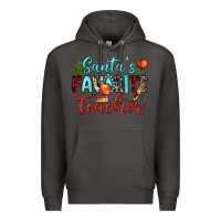 Smoke santa s favorite teacher Premium Hoodie - JahusDesignShop