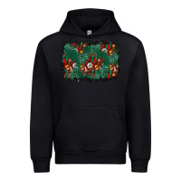 Black christmas gift box and leopard background Urban Hoodie - BundleAndBundleShop
