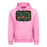 Fuchsia Pink christmas gift box and leopard background Urban Hoodie - BundleAndBundleShop