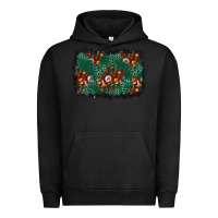 Pigment Black christmas gift box and leopard background Urban Hoodie - BundleAndBundleShop